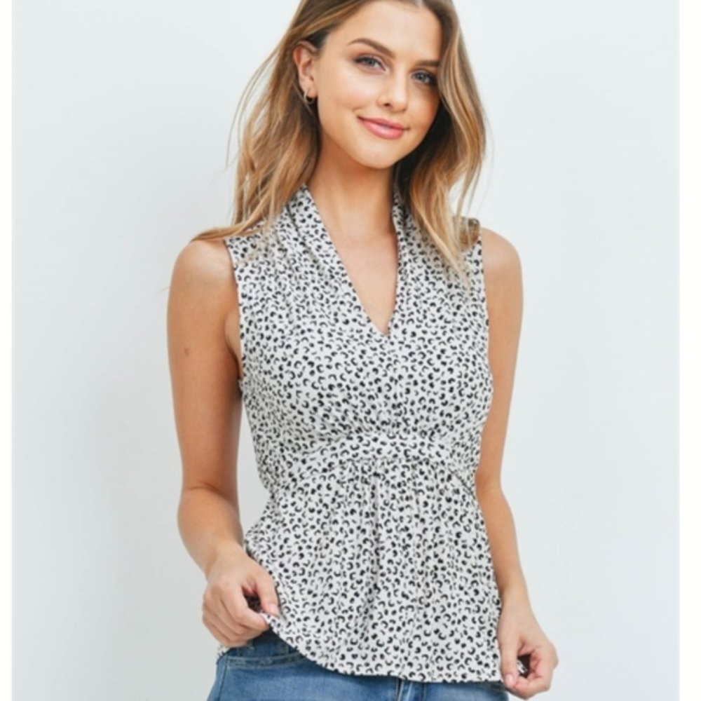 Printed Baby Doll Blouse